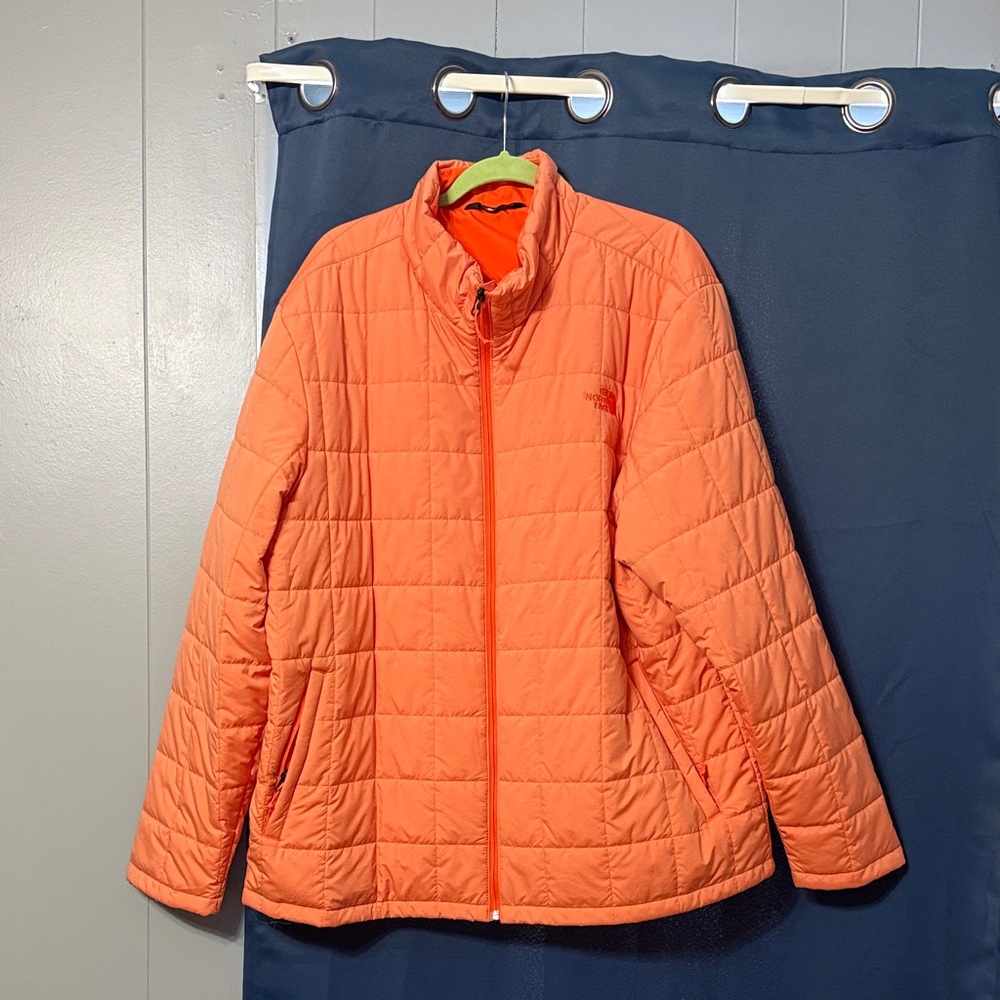 The North Face Men’s Bright Orange Puffer Jacket